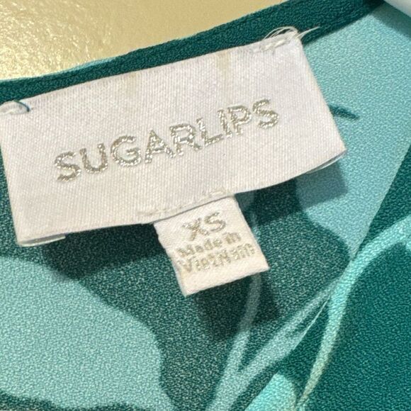 Sugarlips Aruba Floral Papillon Puff Sleeve Midi Dress | Xsmall - Picture 9 of 10